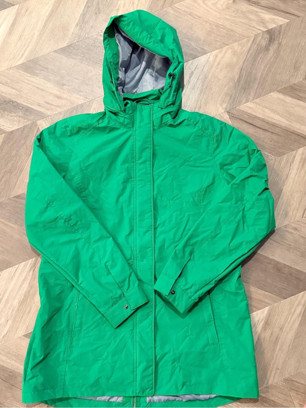 Charles River Women’s Logan Green Hooded Rain Jacket, Lightweight, Large